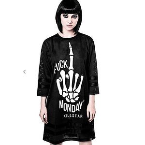 NWOT Killstar F*ck Monday mesh hockey dress